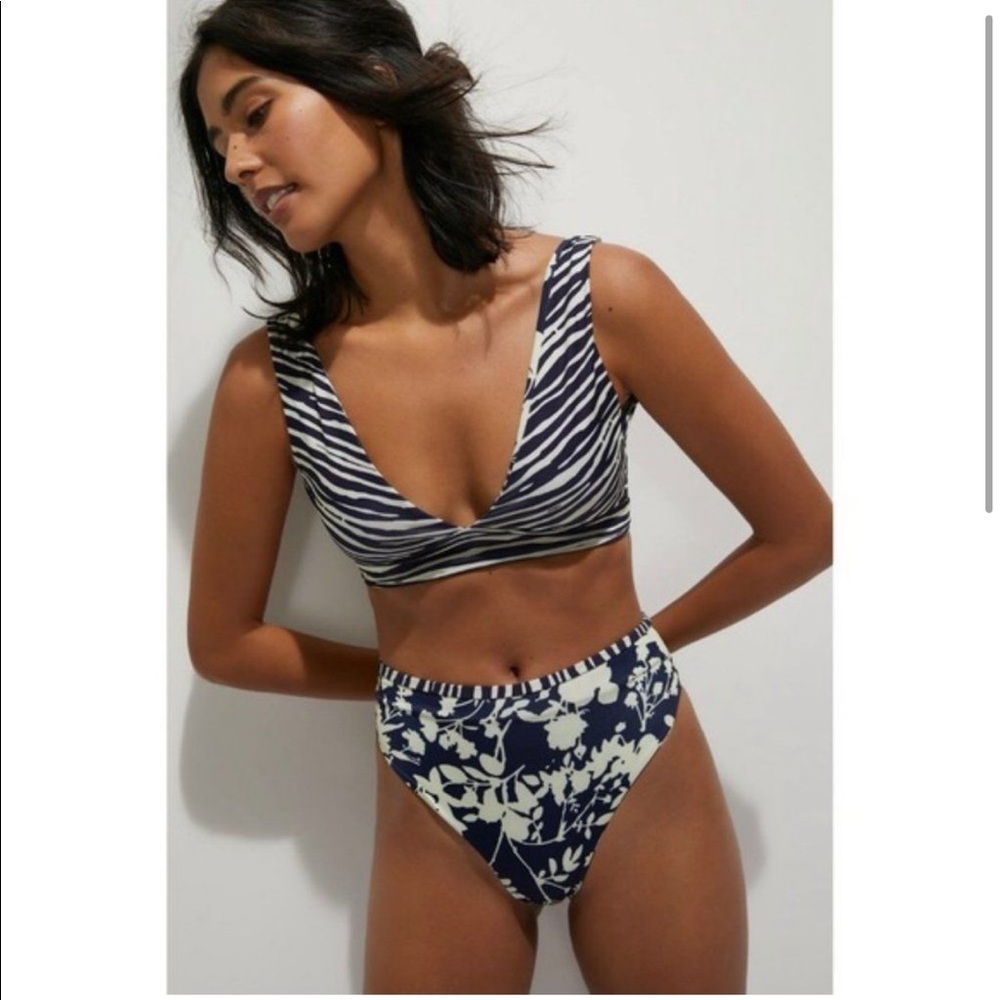 Maaji Zebra Butterfly Halter Bikini Top